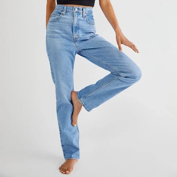 Levi's Denim - Levi's Premium 70s High Rise Slim Straight Light Wash Jeans Womens 29 Cotton